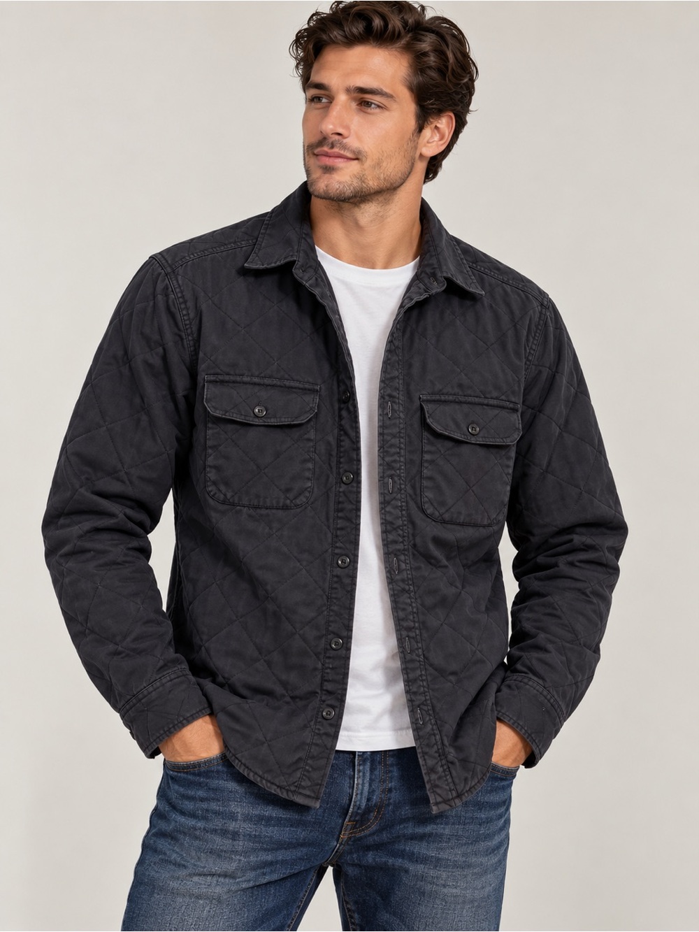 J.Crew Quilted Workshirt Jacket Men’s 
 100% Cotton small